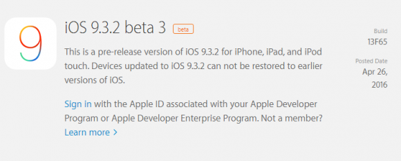 iOS9.3.2beta3