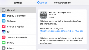 iOS10.1ベータ5