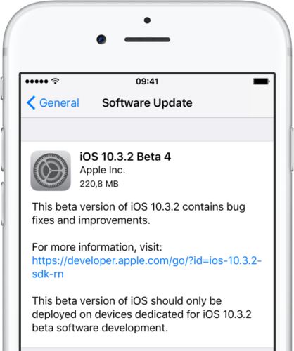 iOS10.3.2 ベータ
