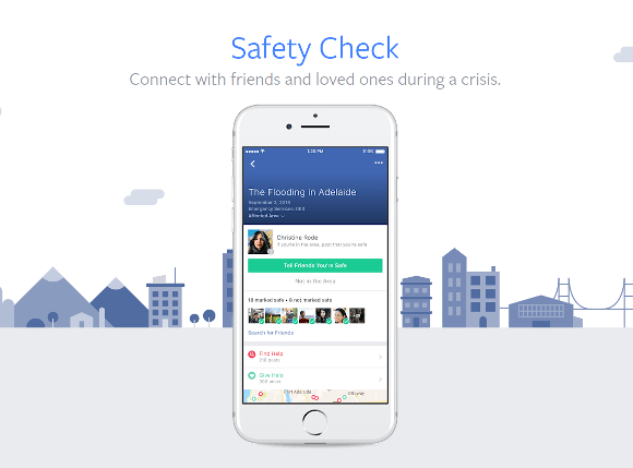 Facebook Safety Check 安全確認