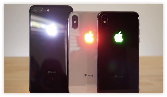 Iphone Xとiphone8 Plusのappleロゴを光らせる動画 Iphone Mania