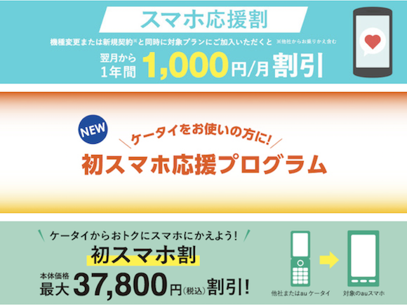 Au 毎月1 000円が最大1年間割引となる スマホ応援割 を6月1日から実施 Iphone Mania