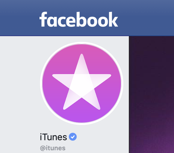 iTunes Facebook