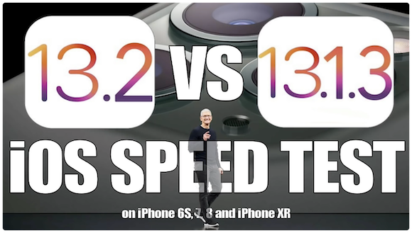 iOS13.2 iOS13.1.3 スピードテスト iAppleBytes/YouTube