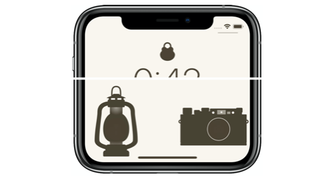Iphoneロック画面のライトをランプ カメラを古典的カメラアイコンに変える壁紙 Iphone Mania