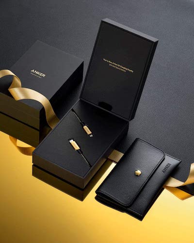 Anker 2020 Special Edition 24K Gold USB C to Lightning Cable (6 ft) PowerLine+ III
