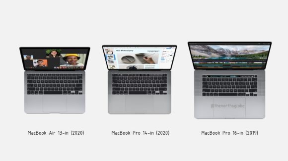 新型14インチMacBook Proは今月発表と、比較レンダリング画像と共に 