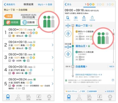 混雑トレンド機能の使い方1