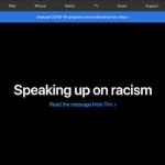 Apple「Speaking up on racism」