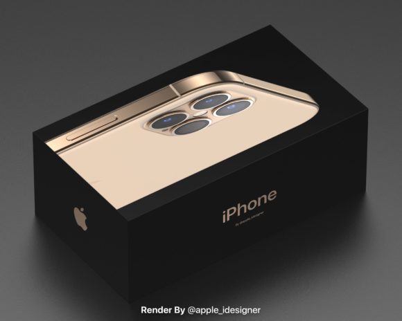 Iphone12 Pro 黒を基調にした高級感あるパッケージのレンダリング画像 Iphone Mania