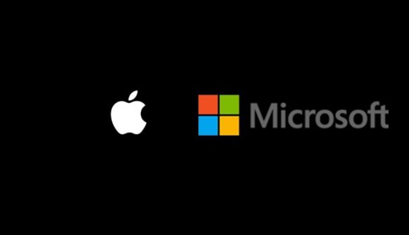 Microsoft Apple logo