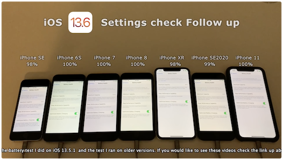 iAppleBytes iOS13.6 バッテリーテスト