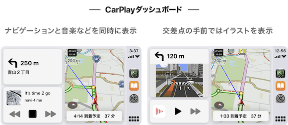 カーナビタイム がcarplayのダッシュボードに対応 車載ディスプレイに最適化 Iphone Mania