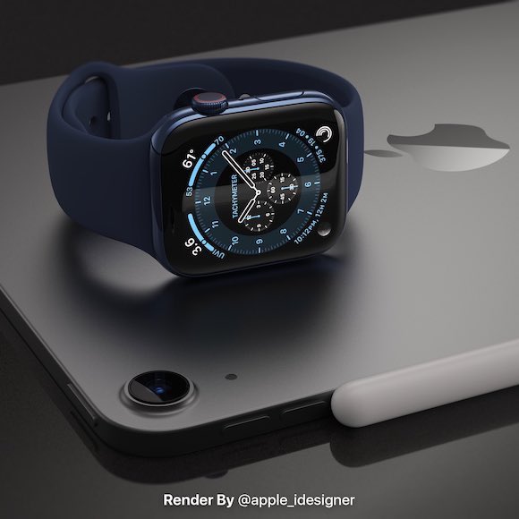 Apple Watch navy and iPad air4
