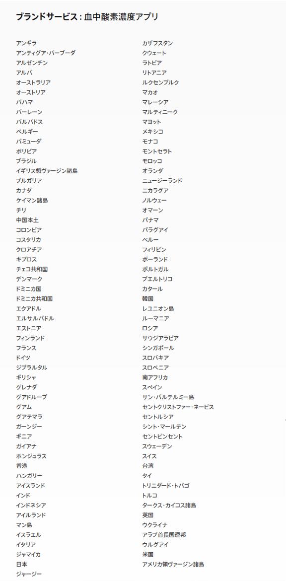 血中酸素濃度アプリ