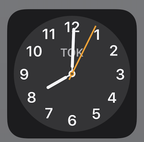 iOS14 ウィジェット 時計
