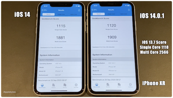 iOS14.0.1 動作速度テスト
