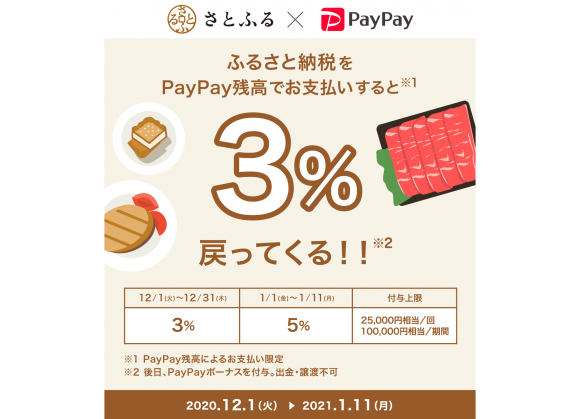 PayPay、ふるさと納税の支払いで最大5％還元キャンペーン実施