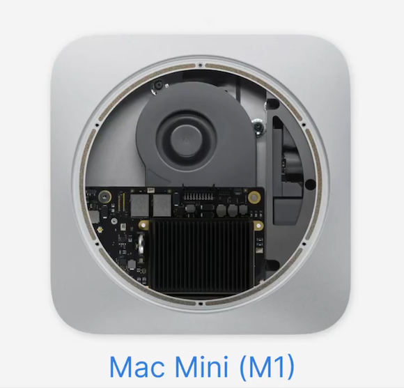 M1搭載Mac miniは、Intelプロセッサ搭載モデルより内部スペースに余裕 