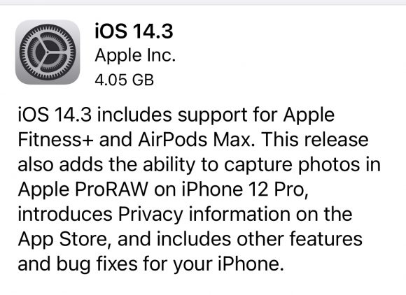 iOS14.3 RC