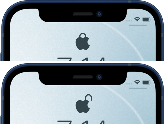 Iphoneの鍵アイコンをりんご型に見せる壁紙 Iphone Mania