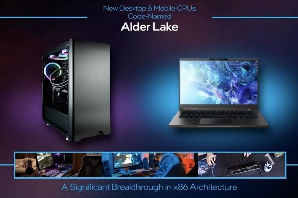 IntelのAlder Lakeに関するスライドの画像