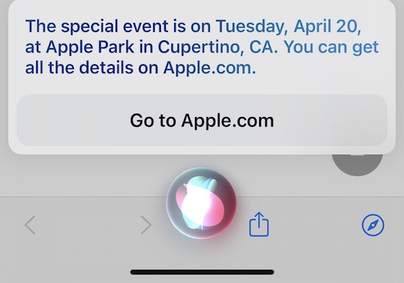 Apple Event siri