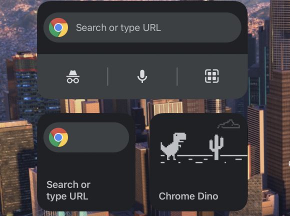 Chrome90で使えるようになったウィジェットの画像