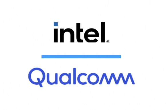 IntelとQualcommのロゴの画像