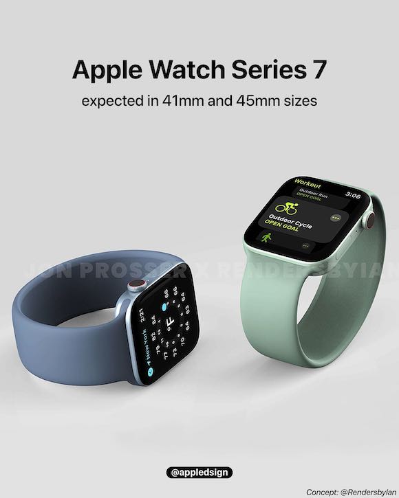 Apple Watch Series 7の45ミリケース対応バンドか〜画像が投稿 