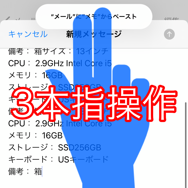 Tips iOS14.4 3本指操作
