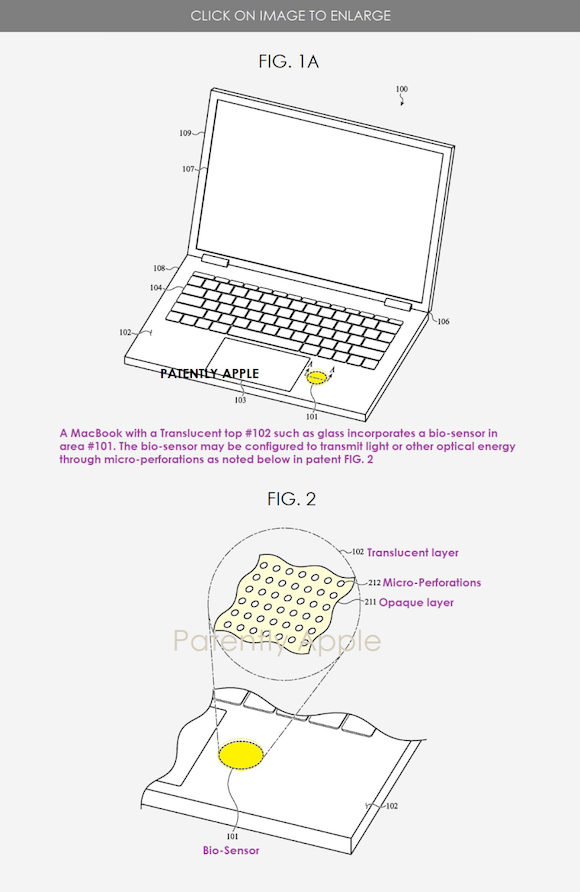 MacBook biosensor patent_2