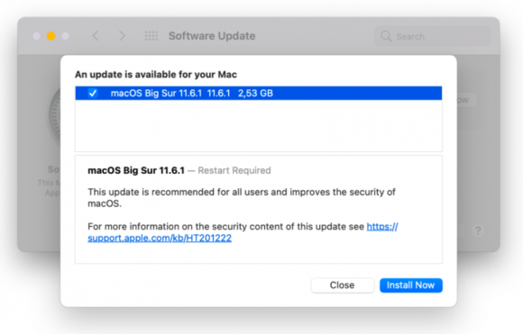 macOS Big Sur 11.6.1 RC