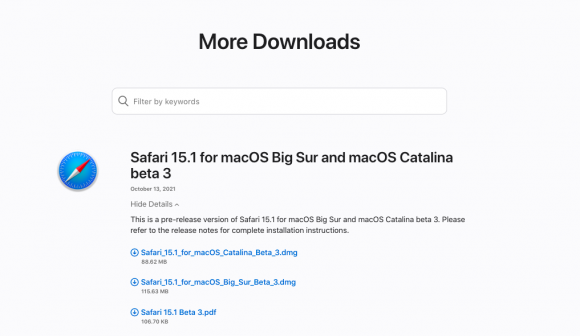 Safari15.1 beta3