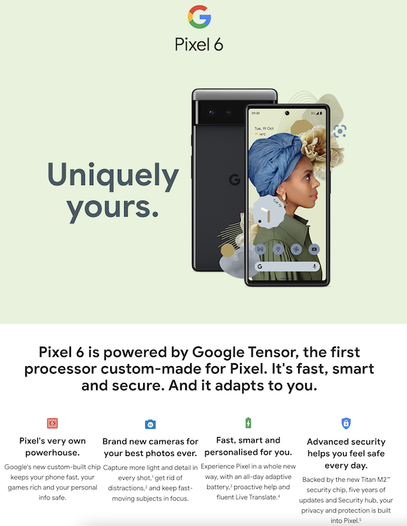 Google Pixel 6 carephone