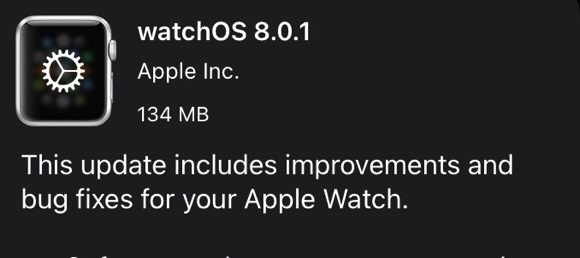 Apple Watch OS 8.0.1