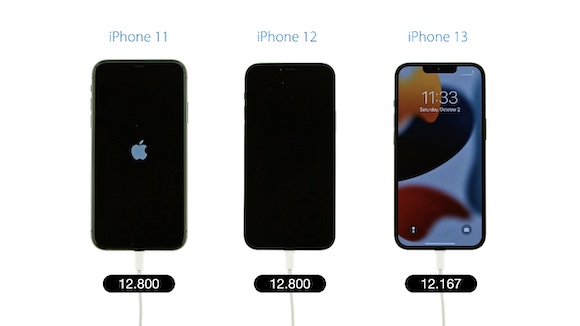 iPhone11 iPhone12 iPhone13 起動速度比較