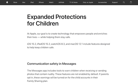 Apple Child Safety