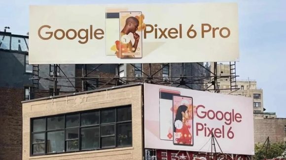 Pixel 6/6 Proの宣伝の看板