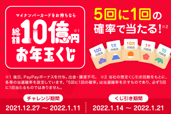 PayPay-総額10億円お年玉くじ