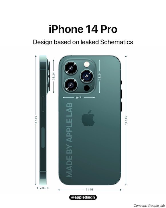 iPhone14 Pro size AD