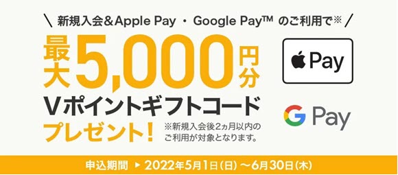 三井住友カード SMBC Apple Pay Google Pay キャンペーン