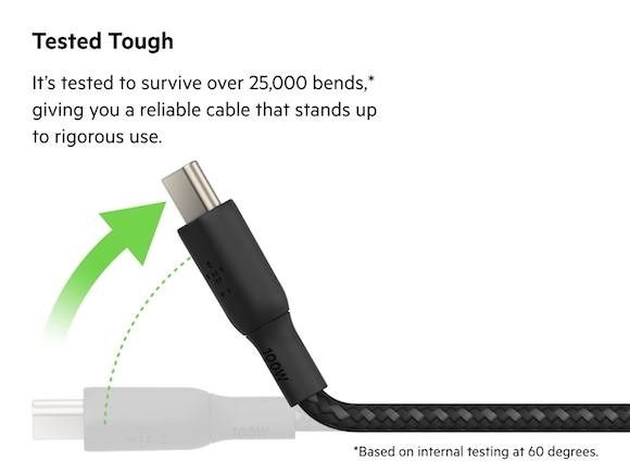 Belkin 「BOOST↑CHARGE USB-C to USB-Cケーブル100W」