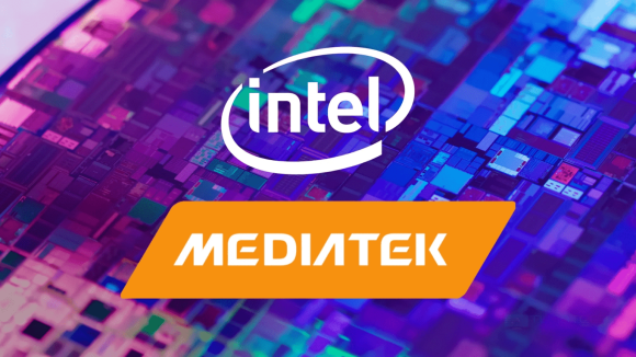 IntelとMediaTekのロゴ