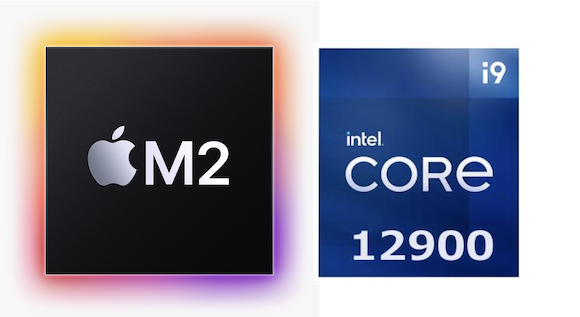 M2 vs Core i9 12900
