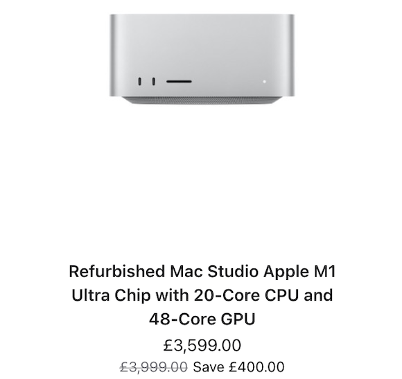 Mac Studio UK refurb