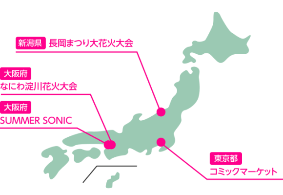 楽天モバイル、花火大会やコミケなどの夏イベント時に電波強化対策を実施