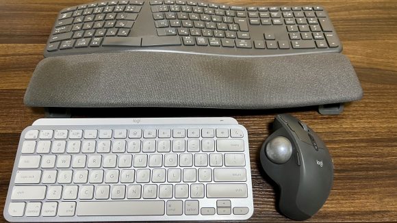 MX Keys Mini for MacとERGO K860のサイズ感