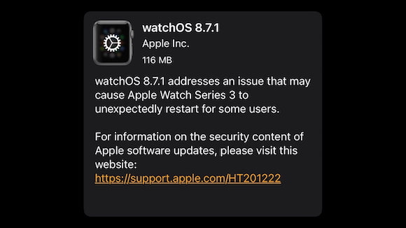 watchOS8.7.1