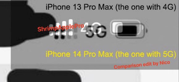iPhone14 Pro vs 13 Pro status bar